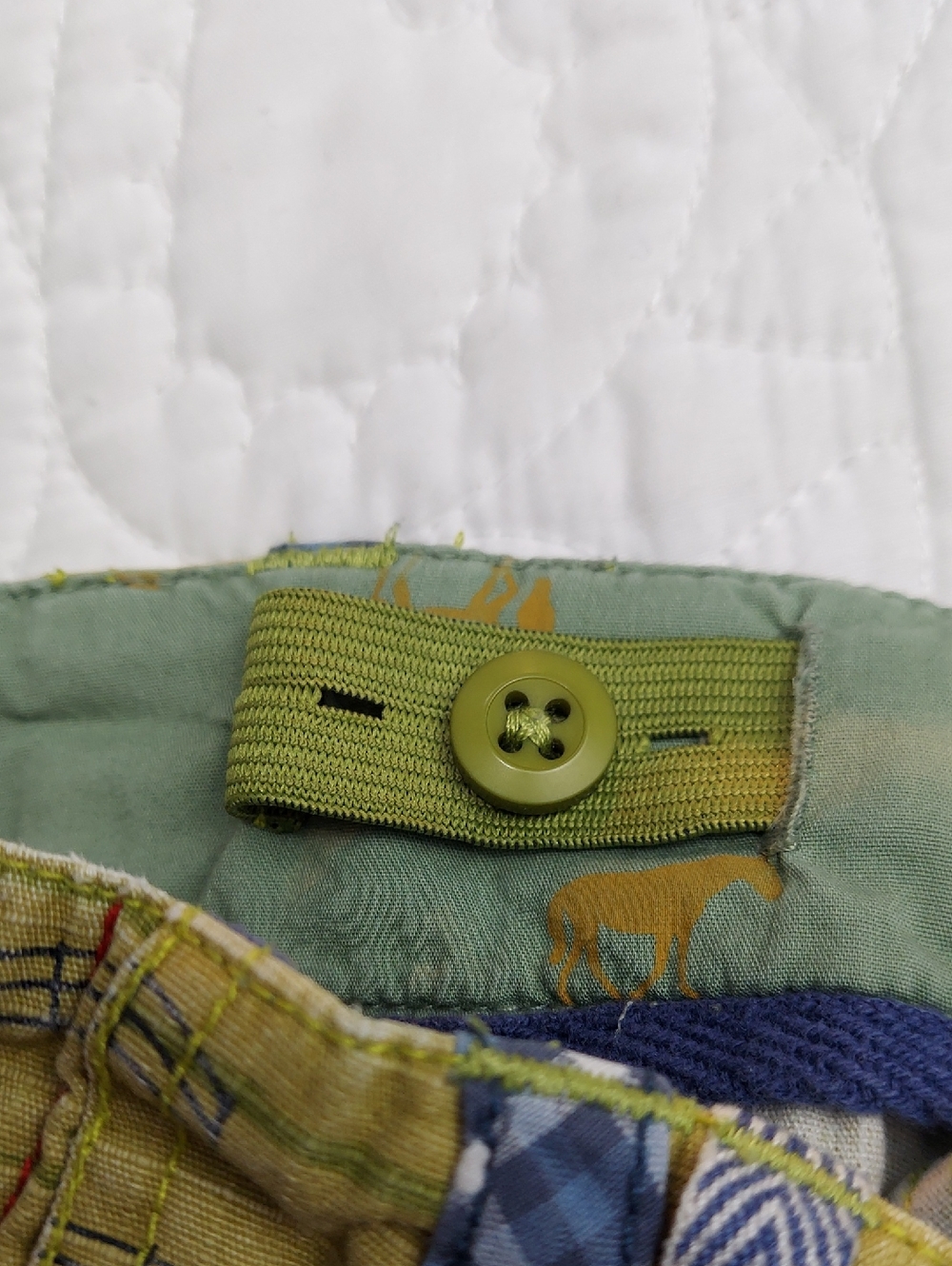 Matilda Jane "Don't Fence Me In" Green Farm Boy Shorts, Adjustable Waist Size 2T - Picture 5 of 8